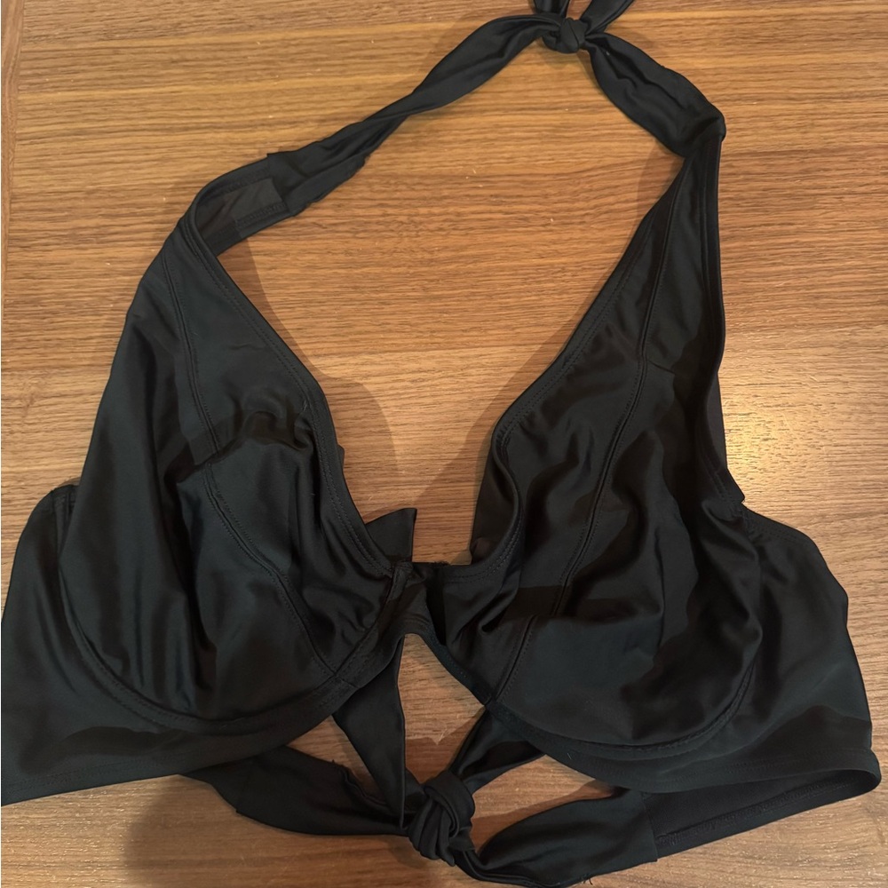 Black Halter Bikini Top 3X